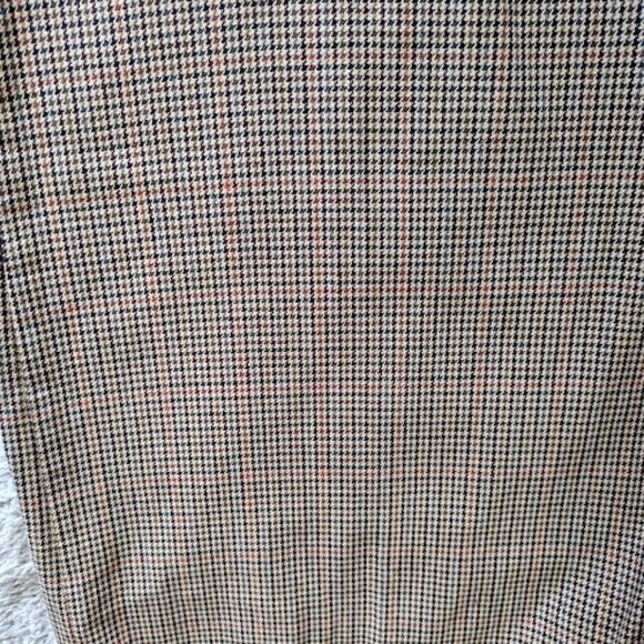 CALVIN KLEIN SPORT vintage High Waisted Cuffed Brown Houndstooth Tapered Pants 8 - Picture 9 of 12